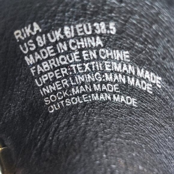 ShoeDazzle Rika Stacked Heeled Sandal Size 8 Black Open Toe - Picture 7 of 13